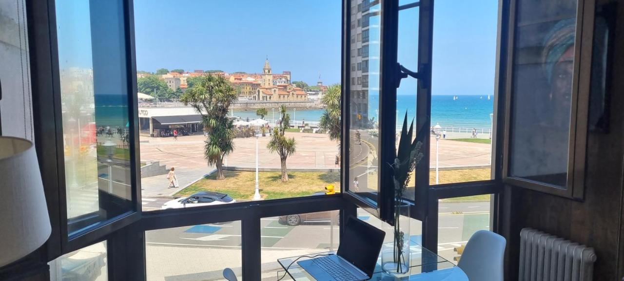 기욘 Apartamento La Escalerona Con Vistas Al Mar 아파트 외부 사진